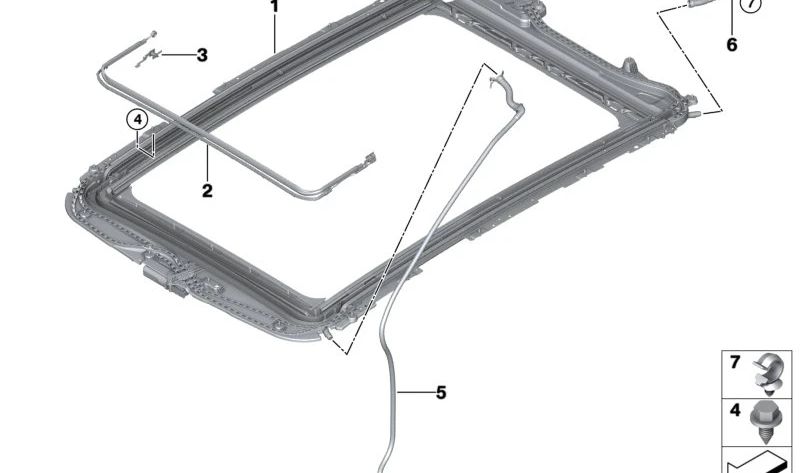 OEM 54109466064 Heckwasserabflussrohr für BMW U11. Original BMW.