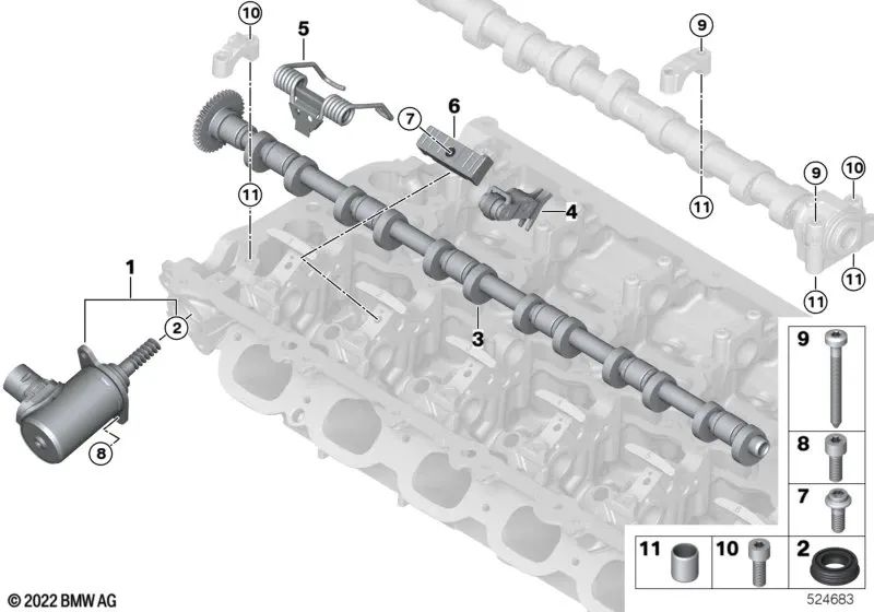 Leva intermedia (L-Contrano) per BMW U06, G60, G70, U11, G05N, G18N, G06N, G07N, G09 (OEM 11379494056). BMW originale