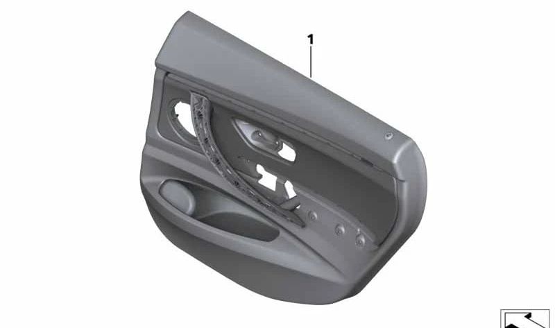 Panel de puerta trasera derecha de cuero OEM 51427321358 para BMW Serie 3 GT (F34). Original BMW