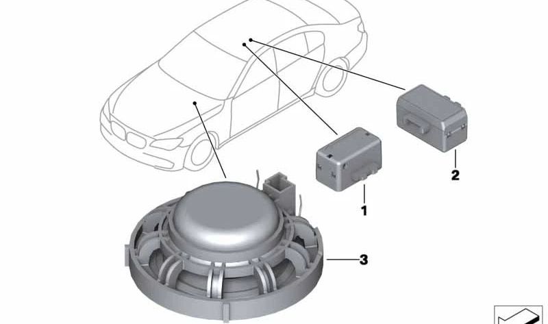 Microfono manuale per la serie BMW 6 F06, F12, F13, 7 F01N, F02N (OEM 84109240963). BMW originale