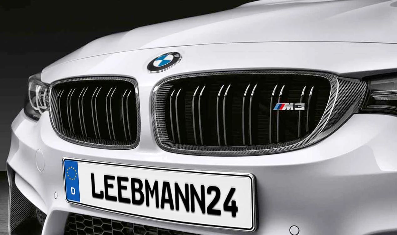 Rejilla delantera deportiva M Performance en carbono OEM 51712456327 para BMW F80 y F80N. Sustituye la rejilla original para un aspecto más deportivo. Original BMW.