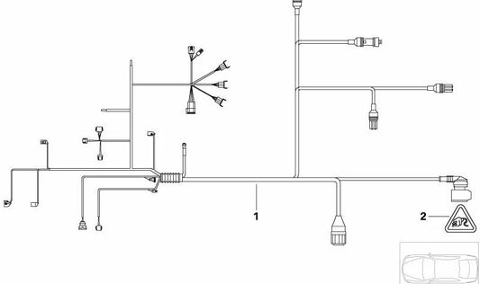 Cableado módulo motor y transmisión OEM 12517545225 para BMW E87, E90, E91. Compatible con modelos 130i, 323i, 325i, 330i. Original BMW.