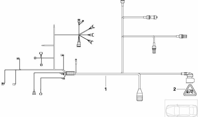 Cableado motor y módulo de transmisión OEM 12517555033 para BMW E82, E90, E91, E92, E93. Original BMW.