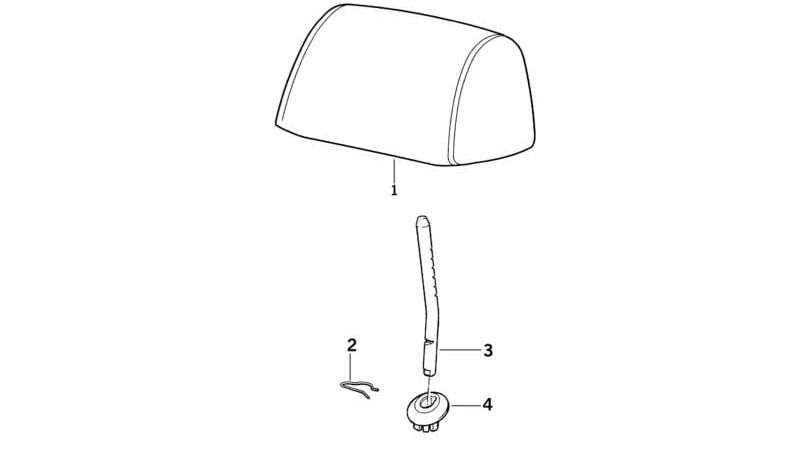 Reposacabezas de tela OEM 52208188556 para BMW E36. Original BMW.