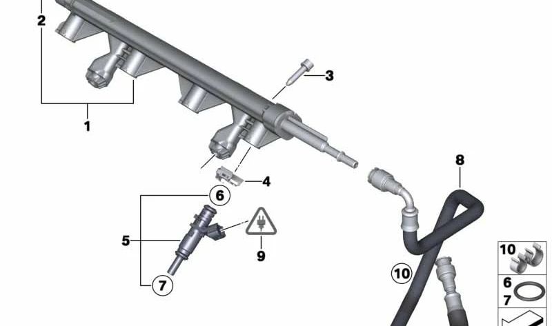 Válvula de inyección OEM 13537528176 para MINI R56, R55, R57, R58, R59, R60, R61... y más. Original MINI.