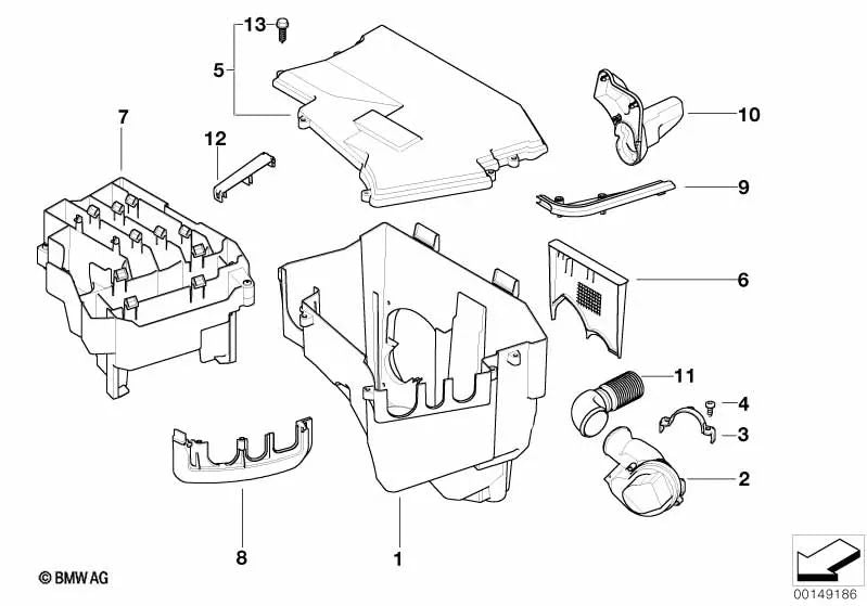 Supporto dell'unità di controllo per BMW E65, E66 (OEM 12907570073). BMW originale.