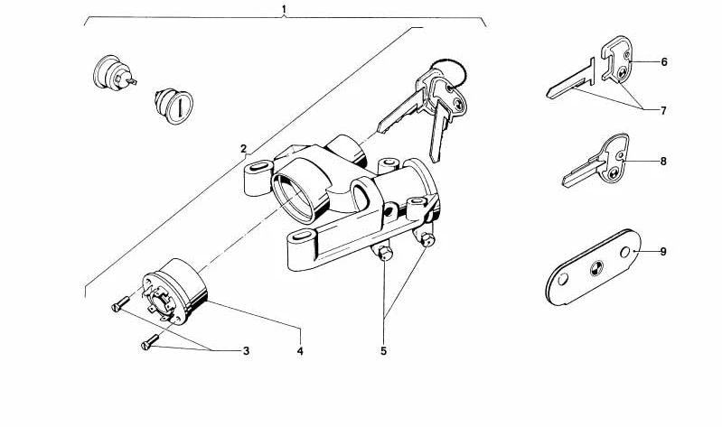 Interruptor de encendido OEM 61312682120 para BMW E36,E38,E39,E46,E53,E60,E61,E63,E64,E65,E66,E67,E83,E85,E86,E87,E90,E91,E92,E93,Z3,Z4,X3,X5. Original BMW.