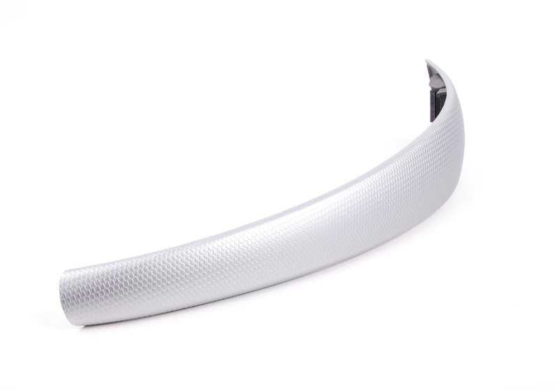 Embellecedor interior tirador puerta derecha aluminio glaciar OEM 51418037456 para BMW E81, E82, E87, E88. Original BMW.