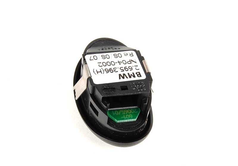 Interruptor ajuste ancho respaldo derecho OEM 52102695396 para BMW E46, E63, E64. Recambio original BMW.