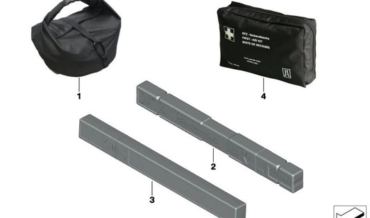 OEM 61449494458 Bolsa de cabo de carregamento padrão para BMW (modelos adequados: F45, U06, F30, G20, G21, G80, G22, G23, G26, G82, G83, F18, G30, G31, G11, G12, F48, F49, F39, G01, G08, F15, G05, I01, I20) BMW originais.