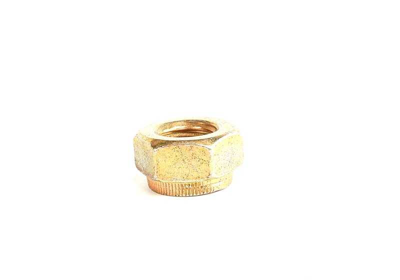 Tuerca hexagonal autoblocante M10 OEM 07129964672 para BMW E21, E30, E36, E81, E82, E84, E85, E87, E88, E90, E91, E92, E93, E12, E24, E23, E28, E31, E32, E34, E38, E39, E60, E61, Z1, Z3, MINI R50, R60, R61, I20. Original BMW y MINI.