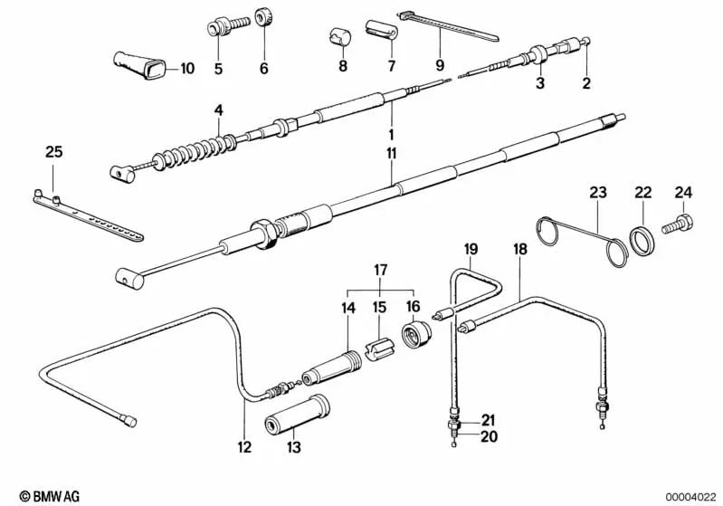 Cable del Acelerador para varios modelos/series de BMW (OEM 32731454584). Original BMW