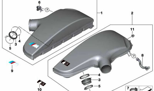 Emblem für die BMW 5 E60 -Serie, E61N -Serie 6 E63, E64 (OEM 11617835835). Original BMW.