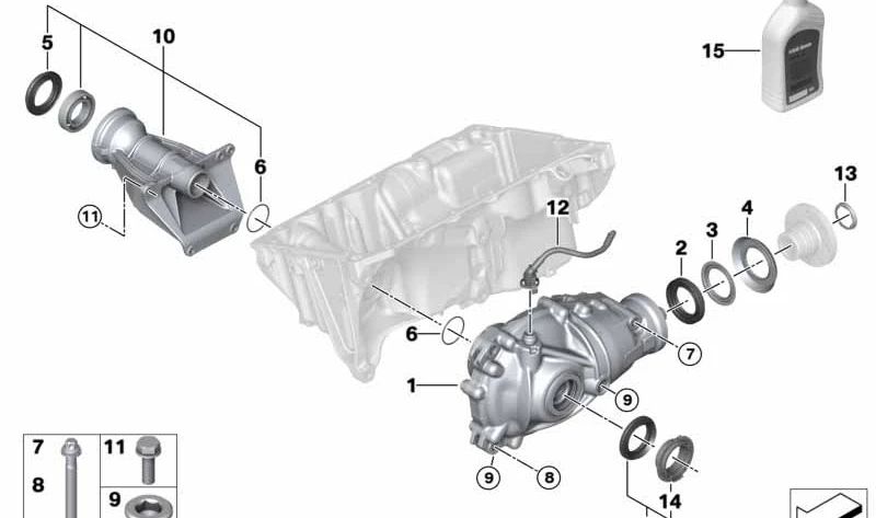 Grupo delantero OEM 31509894397 para BMW G20N, G21N, G01, G01N, G02, G02N. Compatible con eje delantero. Original BMW.