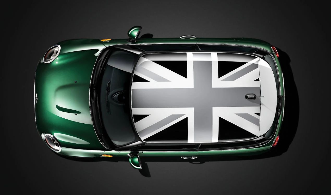 Decoración de techo Black Jack OEM 51142354988 para MINI F56, F56 BEV, F56 LCI, F56 BEV LCI. Original MINI.