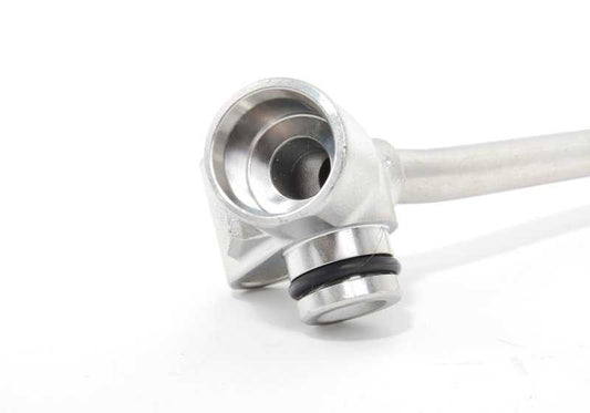 Tubería de aceite de turbo (conducto de alimentación) OEM 11427562798 para BMW E82, E88, E90, E90N, E91, E91N, E92, E92N, E93, E93N, E60N, E61N, F01, F02, E71, E89. Original BMW.