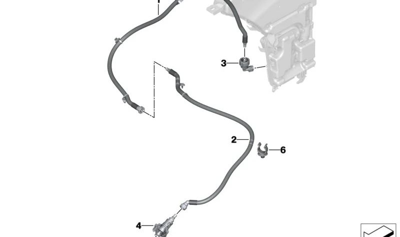 Tubo de conducción OEM 61669449164 para BMW G70. Original BMW.