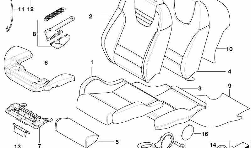 Tornillo OEM 52107037896 para MINI R50 (One/Cooper) modelos 2001-2006. Compatible con asientos delanteros y estructuras Recaro. Original MINI.