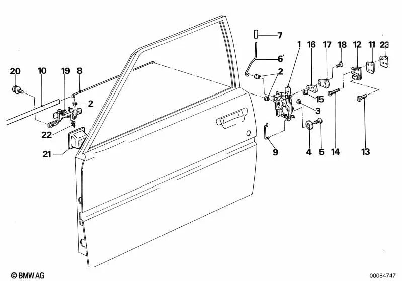 Fechadura da porta traseira OEM 51211805643 para BMW E81, E87, E90, E92, X1 E84, X5 E70, Z4 E85... e muito mais. BMW genuíno.