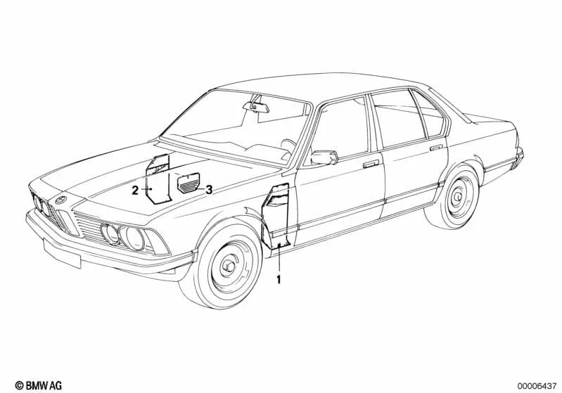 Speaker grille for BMW 7 Series E23 (OEM 51431879674). Original BMW.