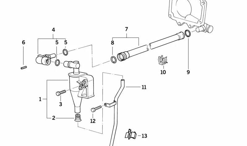 Clip de sujeción OEM 11151747972 para BMW E34, E39, E32, E38, E31. Pieza original BMW para sistema de ventilación del motor u otras fijaciones. Ideal para mantenimiento y restauración.