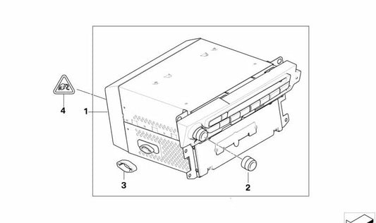 Módulo de navegación iDrive CIC OEM 65129258377 para BMW E60, E61, E63, E64. Original BMW.