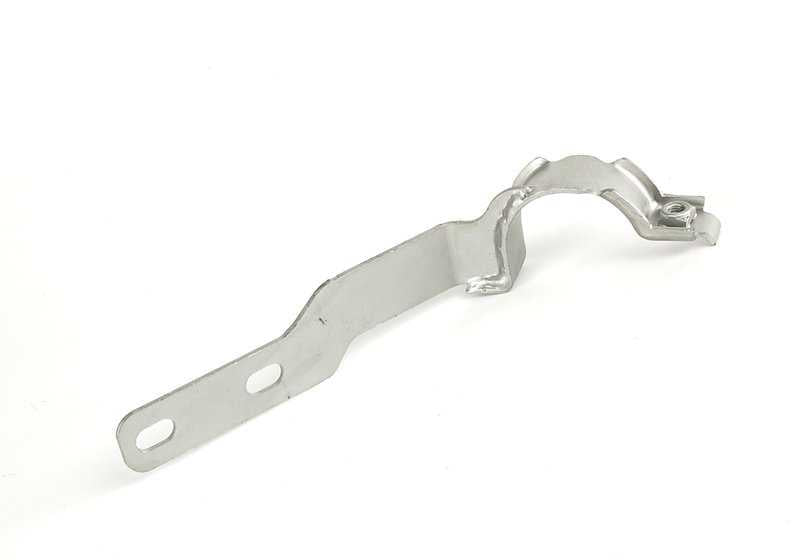 Soporte del sistema de escape OEM 18311728409 para BMW E36. Pieza original BMW. Ideal para fijar correctamente el escape bajo el vehículo. Compatible con versiones que montan transmisión 5HP18/THMR1.
