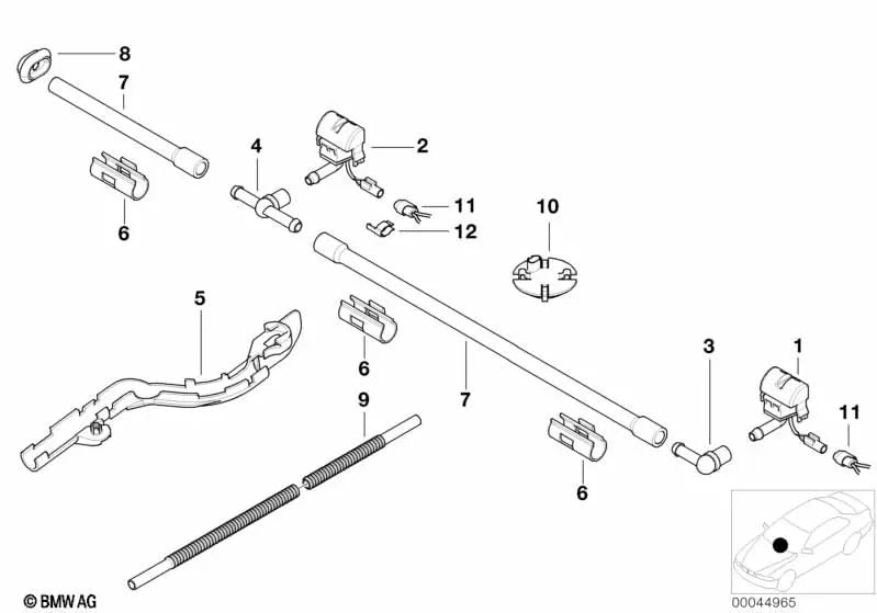 BMW tubo 3 E46 (OEM 61667007943). BMW original