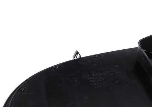 Inserto lateral izquierdo OEM 51437055053 para BMW Z4 {E85, E86} todos los modelos compatibles. Color negro. Original BMW.