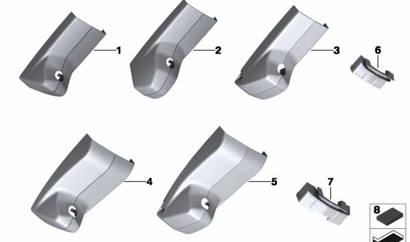 OM 51169268715 Tampa interna de CABALET REGROVISOR PARA BMW 7 F01 Series. Modelos compatíveis: 730D, 730D XDRIVE, 730I, 740D, 740D XDRIVE, 740I, 750D XDRIVE. BMW original.