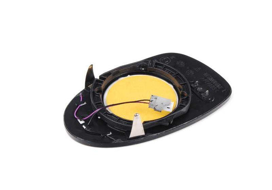 Vidro do espelho aquecido do plano esquerdo para BMW E39 (OEM 51162498931). BMW original.