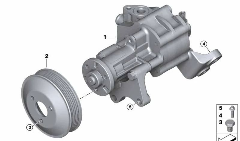 Bomba de dirección asistida OEM 32416781003 para BMW E70 X5. Original BMW.