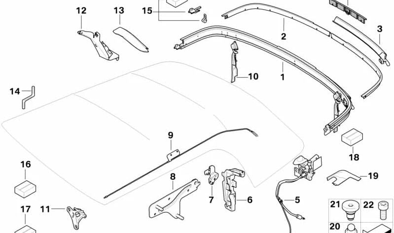 Crashpad lado derecho OEM 54342758508 para MINI Cabrio R57, R57 LCI (Cooper MR31, MR32, MR41, MR42, ZN01, ZN82, ZN61, XF41, XF42). Original MINI.