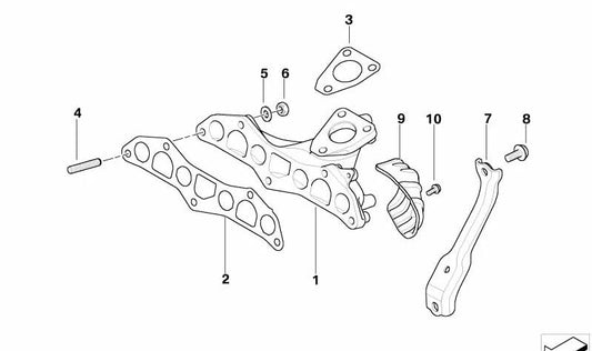 Junta de colector de admisión OEM 11657791076 para MINI R50 One D (03/2003 - 07/2006). Original MINI.
