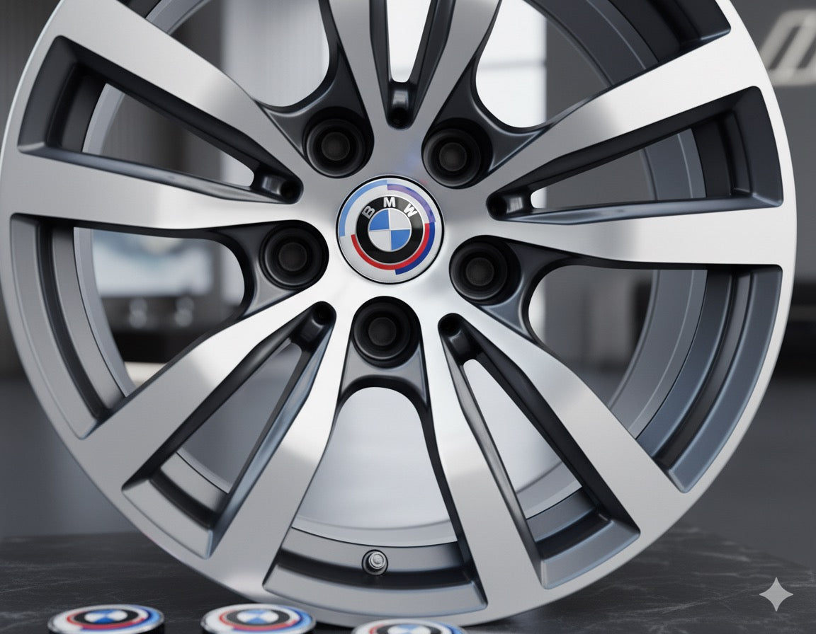 Tapabujes / Centro llantas logo BMW 60mm Edición 50 Aniversario
