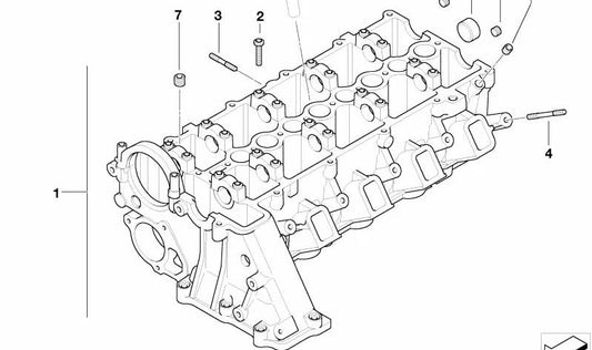 Culata de motor OEM 11127786361 para BMW E46 (318d, 320d) y E39 (520d). Compatible con motores diésel M47. Original BMW.