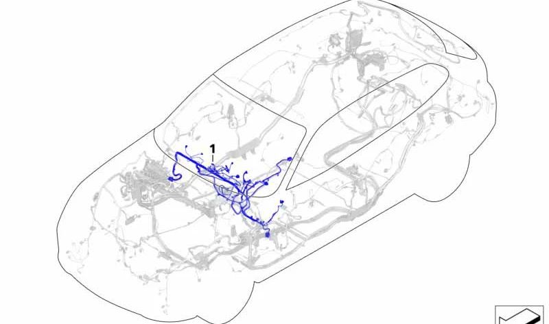Kabeltischinstrumente OEM 61129859735 für BMW F40 und F44. Kompatibel mit 116D -Modellen, 116i, 118d, 118i von 2019 bis 2024. Originaler BMW -Ersatz.
