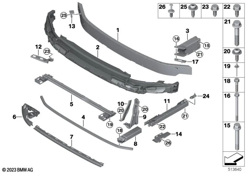 Tornillo para MINI F54, F55, F56, F57, F60 (OEM 07119908722). Original MINI.