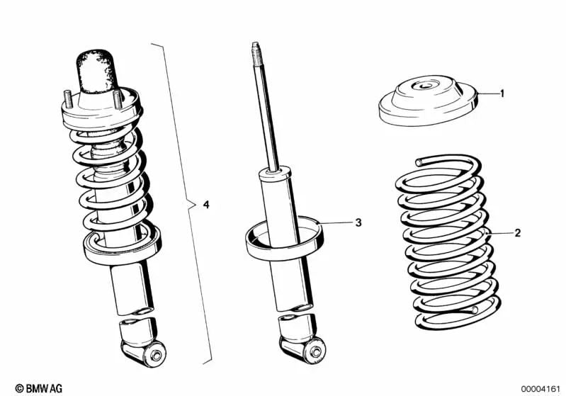 Upper spring plate for BMW E21 3 Series (OEM 31331109445). Original BMW