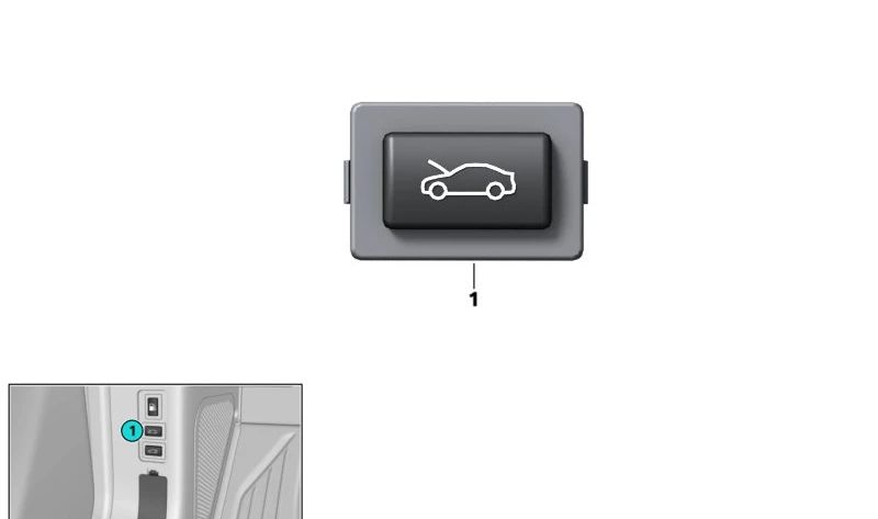 Interrupteur d'ouverture avant OEM 61319312899 pour BMW i3 (I01). BMW d'origine.