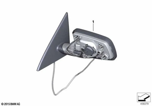 Espelho retrovisor esquerdo sem vidro aquecido OEM 51167189463 para BMW Série 6 E63, E64, E63 LCI, E64 LCI. BMW genuíno.