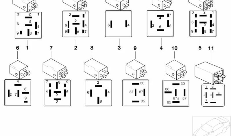 Relé techo solar plegable OEM 61352494828 para BMW E36. Original BMW.