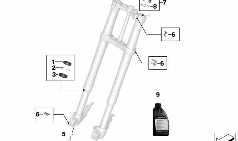 Anillo obturador OEM 31427666239 para motos BMW F 650 CS, F 700 GS, F 800 GS, G 650 X... y más. Original BMW Motorrad.