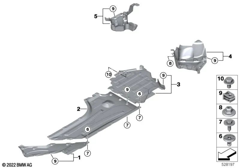 Revestimiento inferior trasero derecho para BMW Serie 2 G87 (OEM 51758082062). Original BMW.