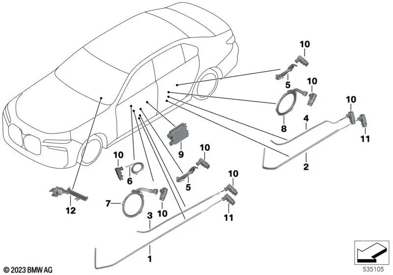 Módulo LED trasero OEM 63315A55022 para BMW 7 G70, G73, XM G09 y MINI Countryman U25. Original BMW y MINI.