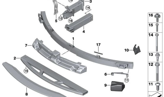 Connecting element for BMW i I12, I15 (OEM 51117339101). Original BMW