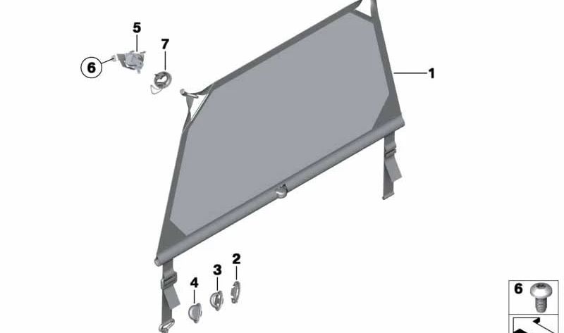 Capuchón protector para orificio red separadora inferior OEM 51479807233 para MINI Countryman R60 (2010-2016). Original MINI.