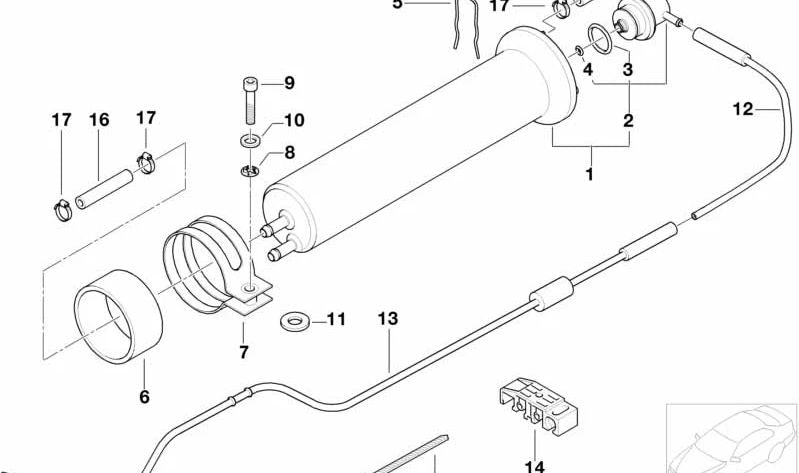 Tubo de vacío OEM 13321437455 para BMW E39. Original BMW.