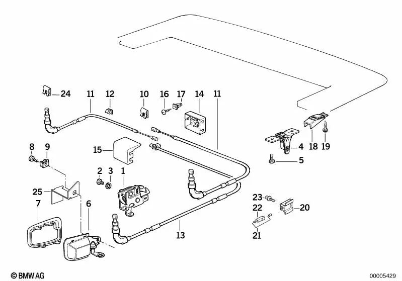 Cubierta OEM 51258165488 para BMW Serie 3 E36 318i (M43), 320i (M50, M52) manuales y automáticas (12/1993-03/1999). Original BMW.