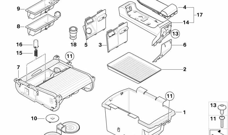 Alfombrilla para BMW X5 E70, E70N, X6 E71 (OEM 51166971035). Original BMW